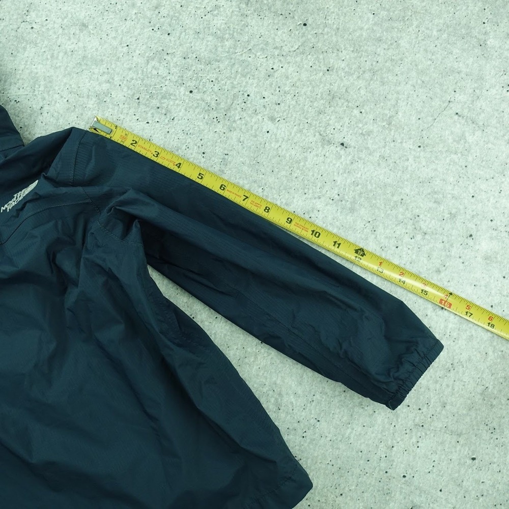 The North Face Boys XXS 5 HyVent Rain Jacket Navy Blue Hooded Windbreaker AQFY - Picture 14 of 14
